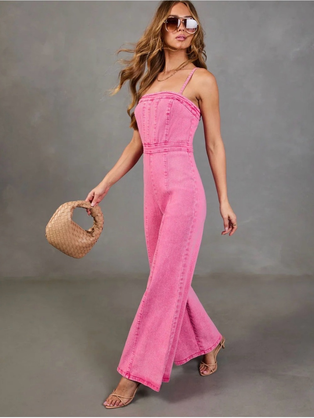 NWT VICI Denim Jumpsuit